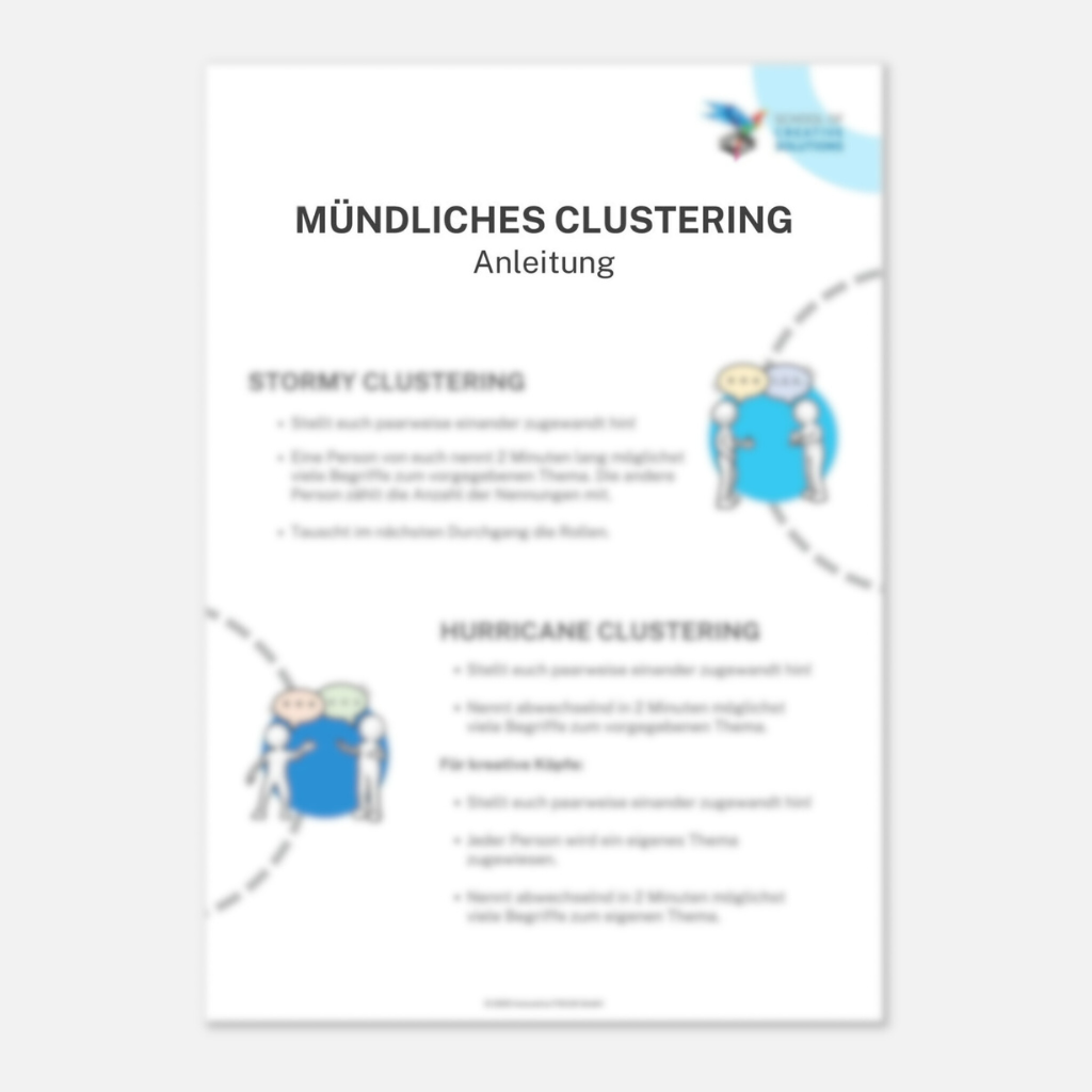 MÜNDLICHES CLUSTERING_Anleitung_A2-Poster